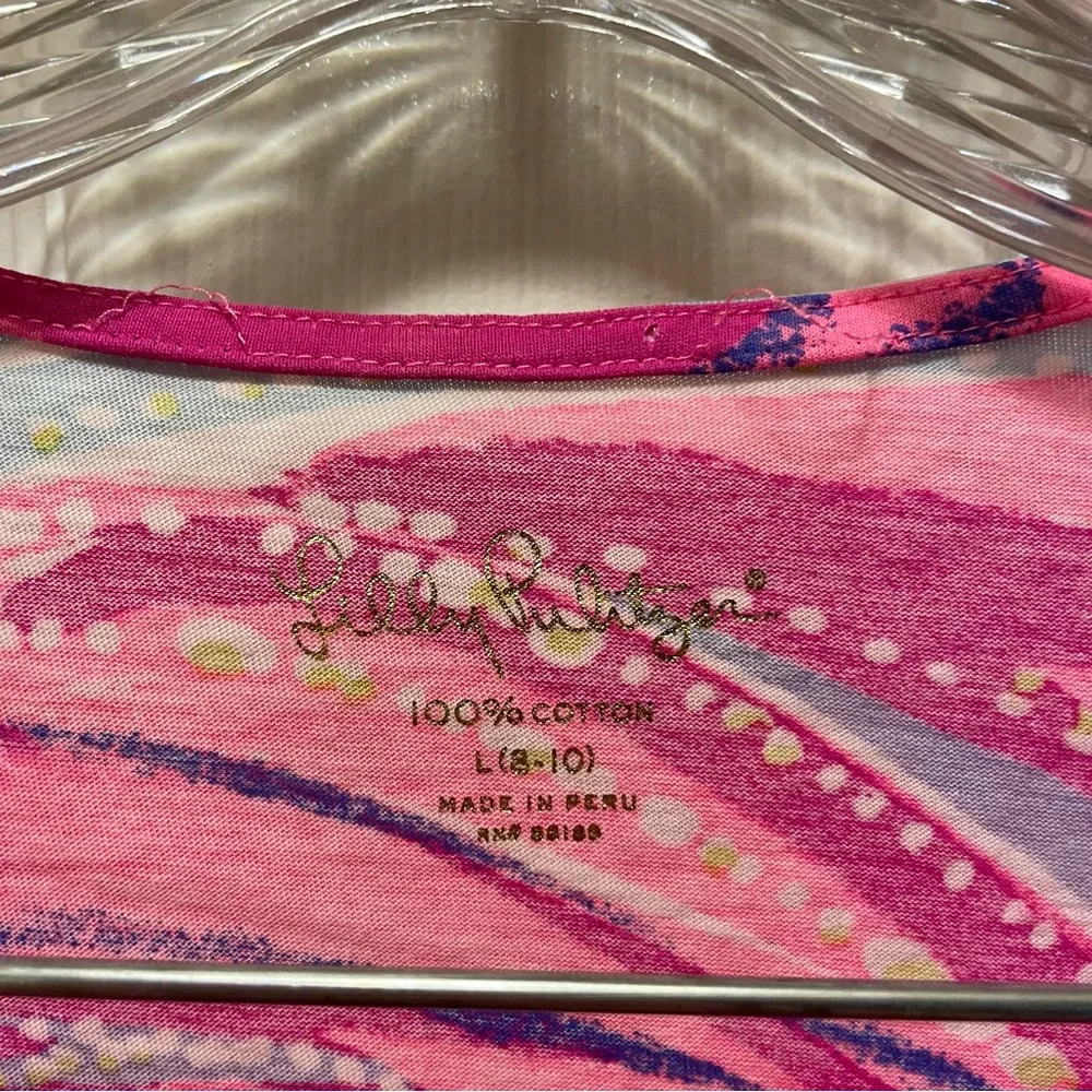 Lilly Pulitzer Girls Pink and Purple Long Sleeve Romper Size L (8/10)